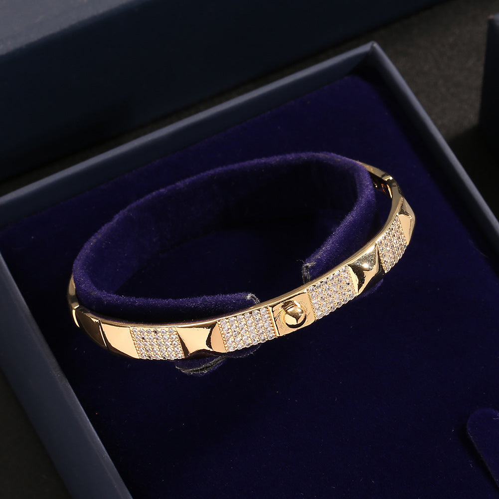 Wholesale Copper Micropaved Zirconia Bracelet